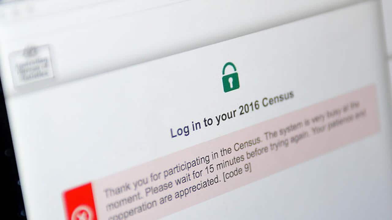 An error message is seen on the Australian Bureau of Statistics (ABS) Census of Population and Housing website.