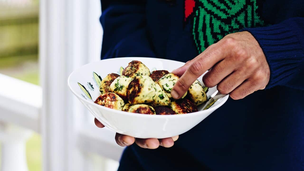 Mizithra keftedes (ricotta balls)