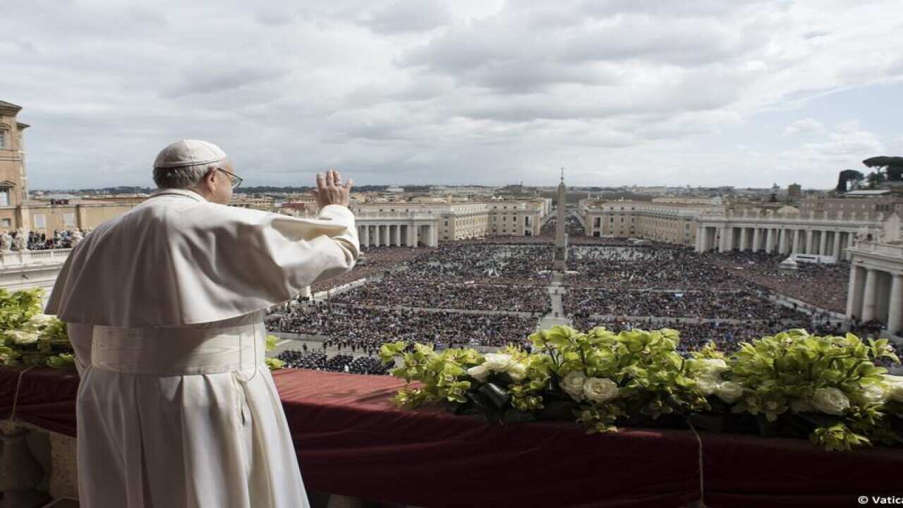 Pope Francis during the Easter Sunday Mass