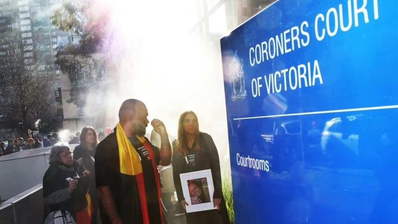 Children of Tanya Day outside of the Coroners Court of Victoria during the coronial inquest into her death.