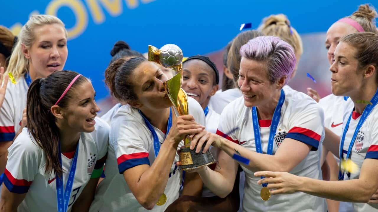Megan Rapinoe Alex Morgan US win Women's World Cup Final.