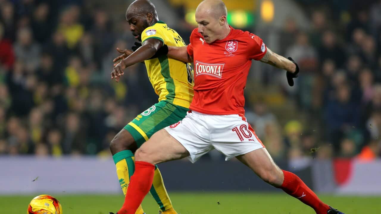 Aaron Mooy Elias Kachunga Huddersfield Town Championship Norwich City