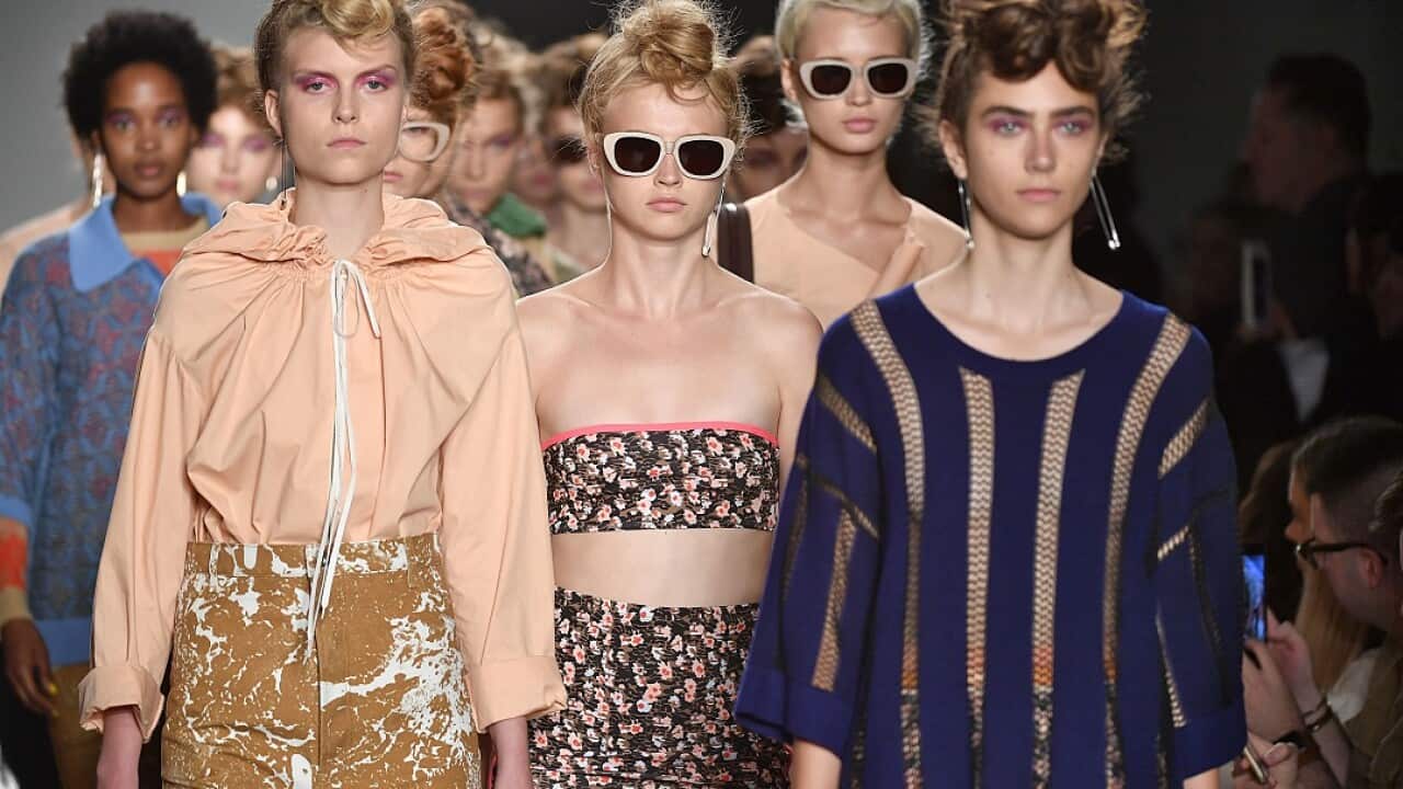 Models at the last instalment of New York Fashion Week in 2017.
