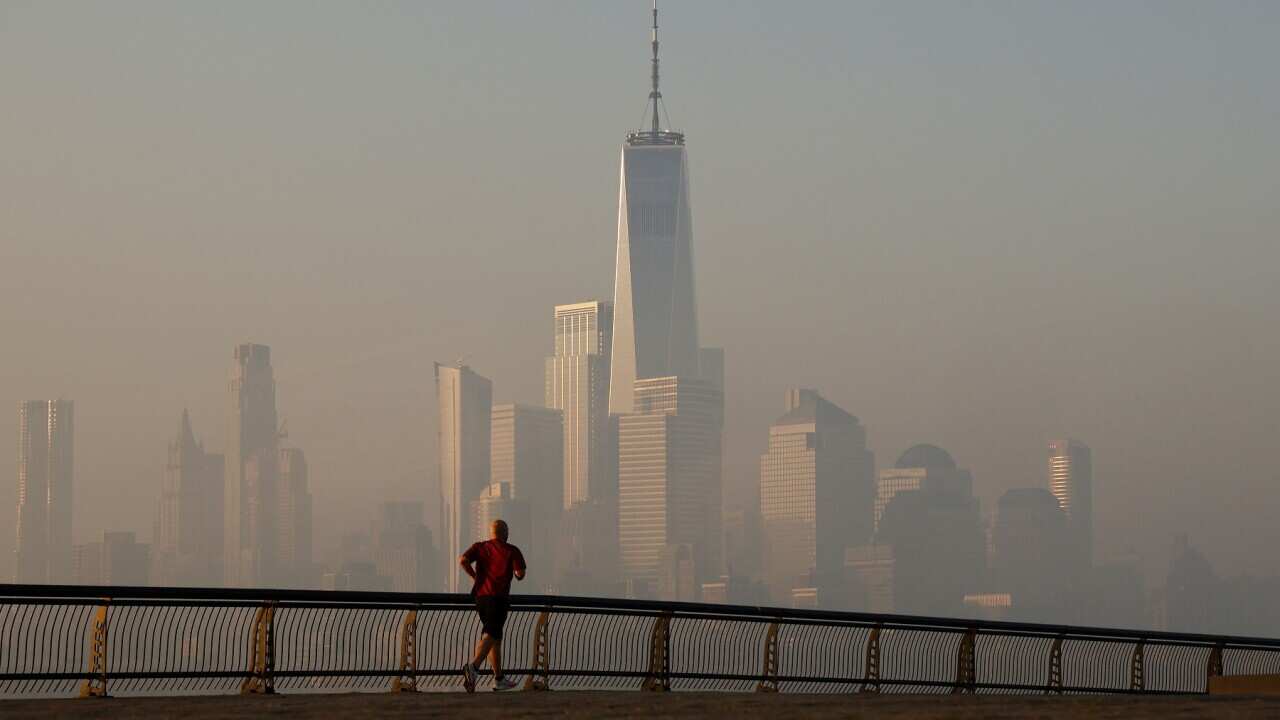 Hazy Sunrise in New York City