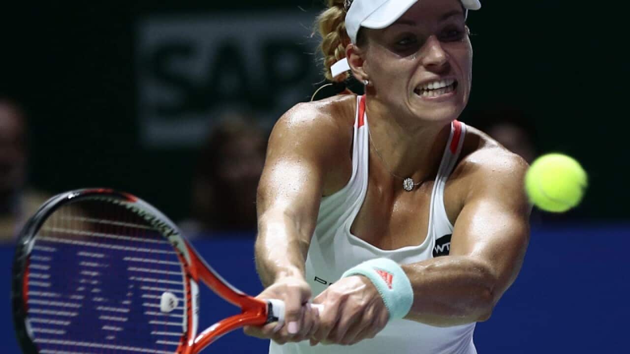 Angelique Kerber of Germany at the Indoor Stadium in Singapore