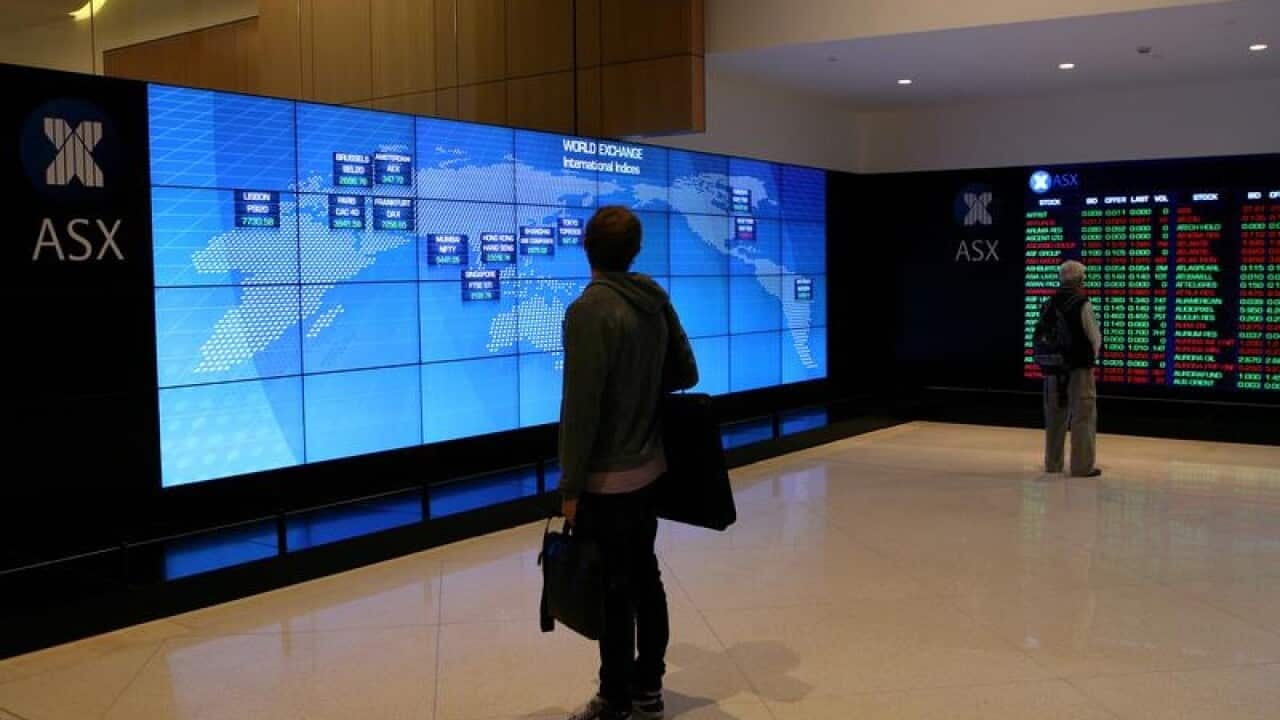 People at the Australian Securities Exchange in Sydney.