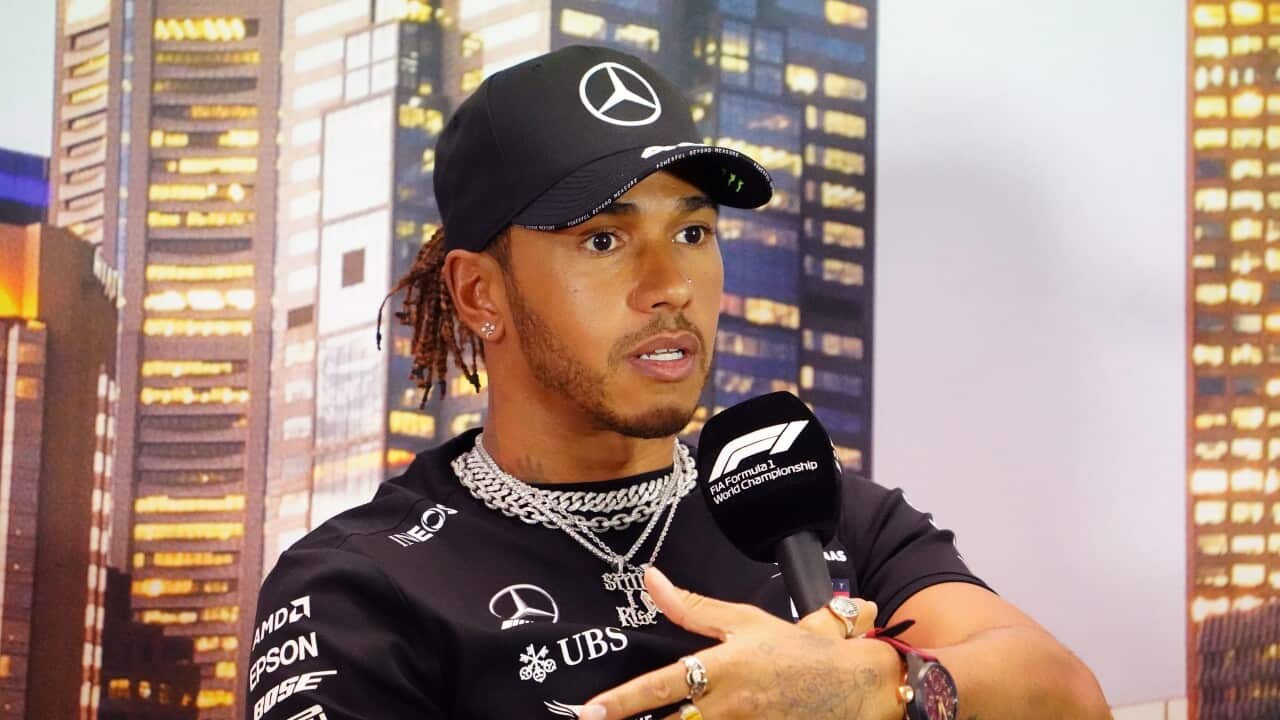 Lewis Hamilton of Great Britain and Mercedes GP speaks during a press conference ahead of the Formula 1 Australian Grand Prix
