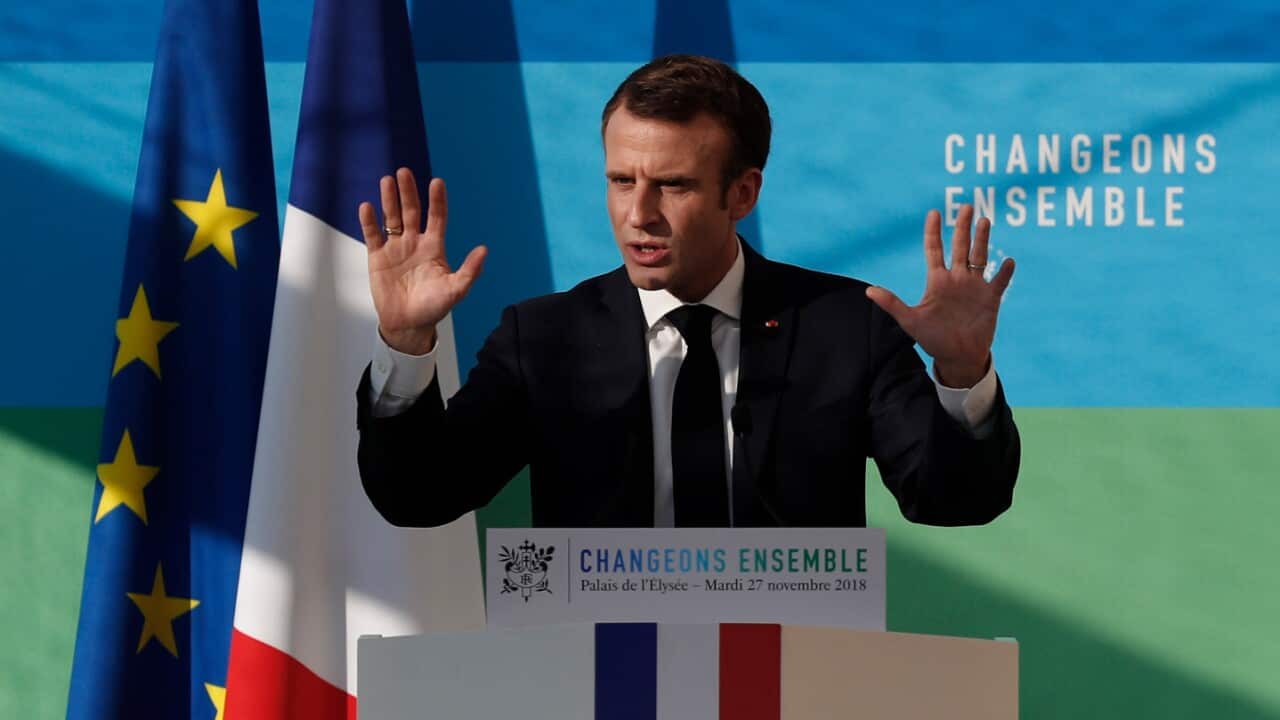 President Macron addressed the situation in regards to the ongoing Yellow Vest protests across France