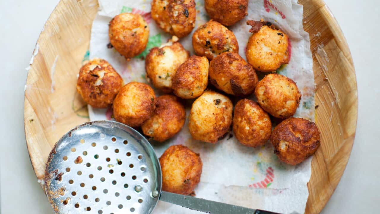 Ricotta and potato koftas
