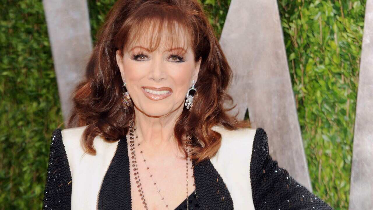 Jackie Collins arrives at the 2013 Vanity Fair Oscars Viewing and After Party in West Hollywood