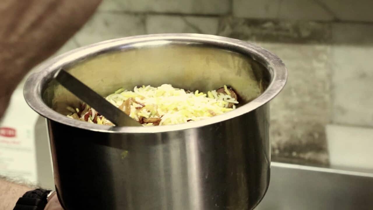 Rice pilaf for tiffin