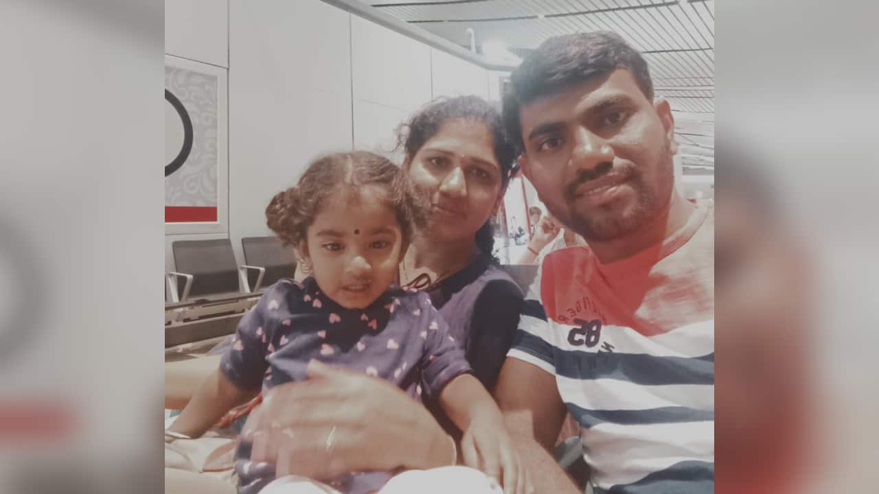 Sojanya Gullapalli (centre) is desperate to be reunited with her young daughter.