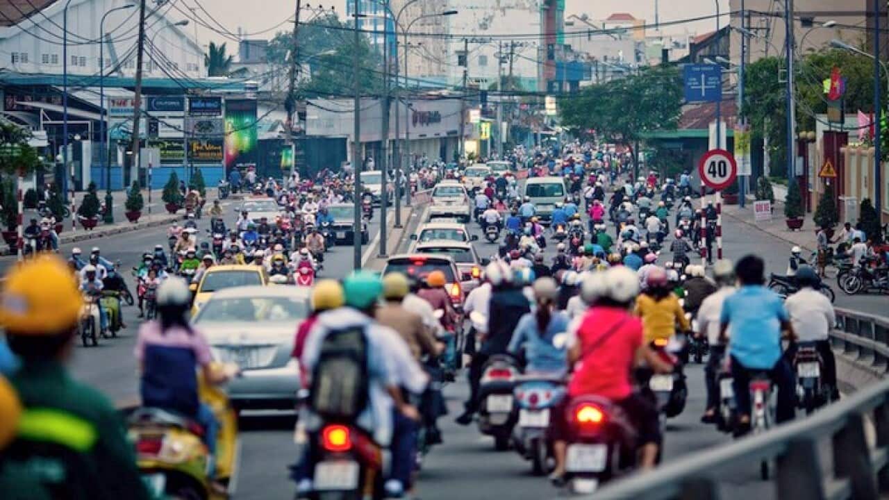 A street in former Saigon, Vietnam's economic hub.