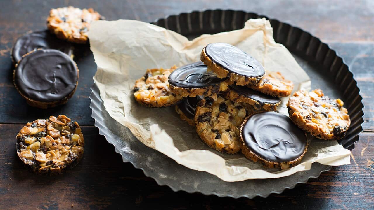 Cherry and orange florentines