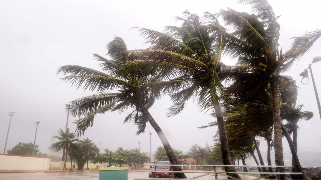 Typhoon slams Guam with destructive winds