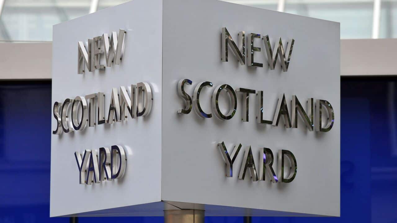 New Scotland Yard, headquarters of the Metropolitan Police, in London