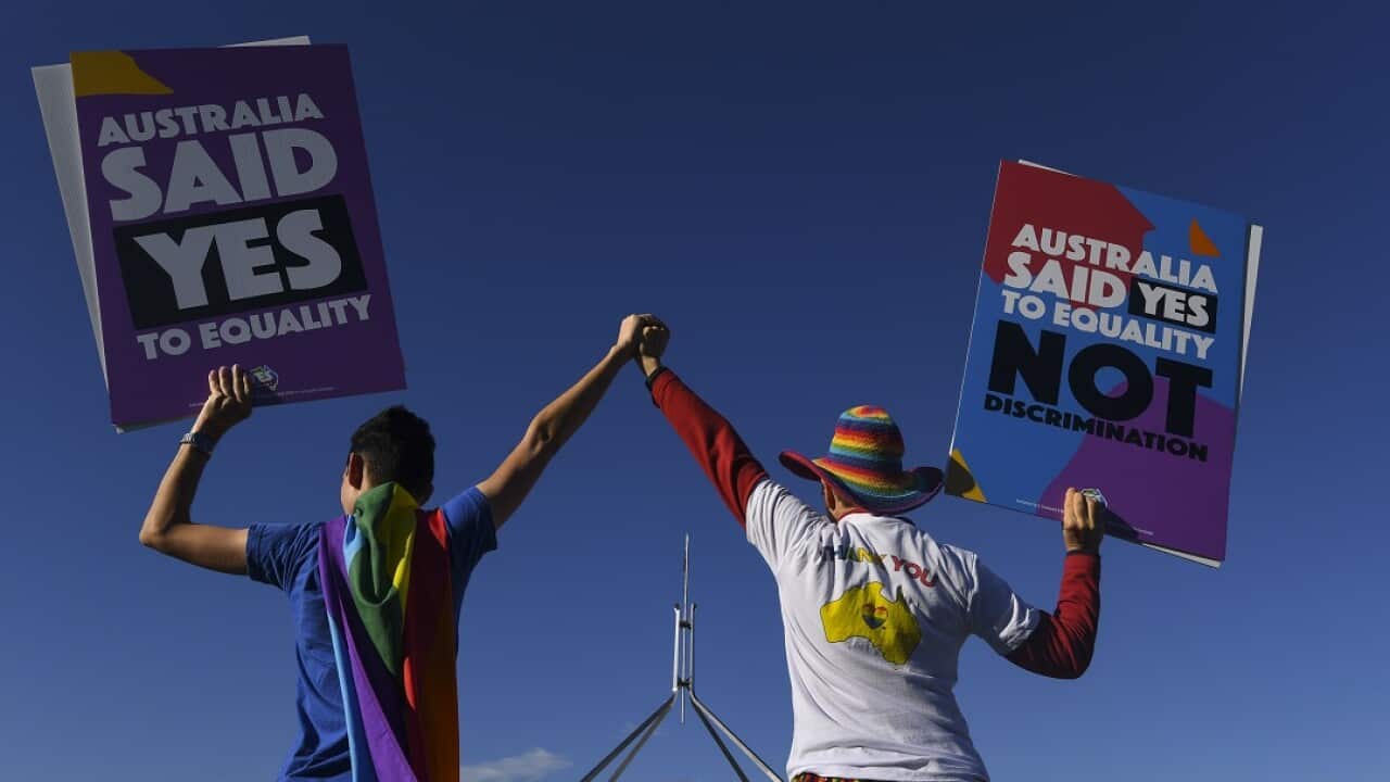Jo Grant and Jill Kindt were married in their Sunshine Coast garden on December 15, weeks before Ms Grant died.