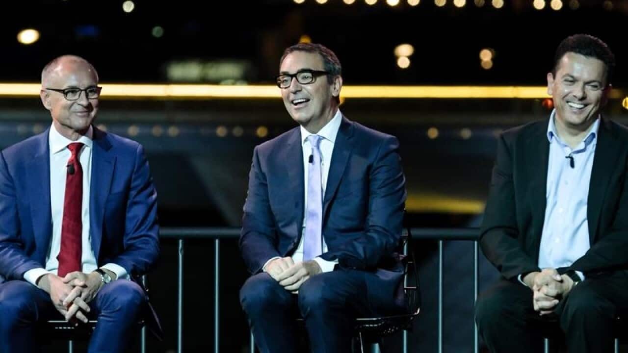SA MPs Premier Jay Weatherill, Steven Marshall and Nick Xenophon.