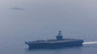 US Navy carrier strike group in the Arabian Sea