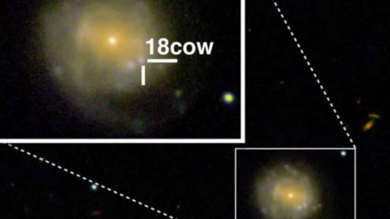 A look at The Cow (approximately 80 days after explosion) from the WM Keck Observatory in Maunakea, Hawaii.