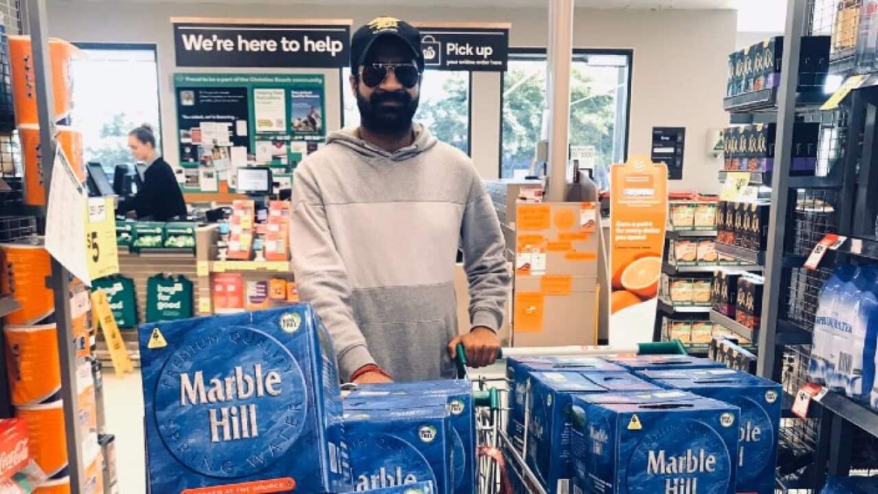 Tarun Kumar Sending water for bushfire survivals