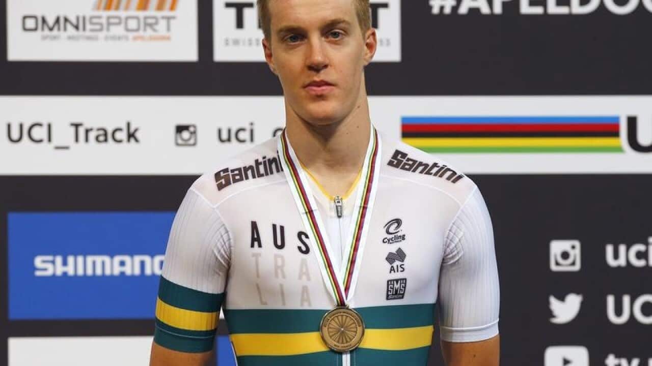 Australia's Callum Scotson wins bronze at the track cycling worlds