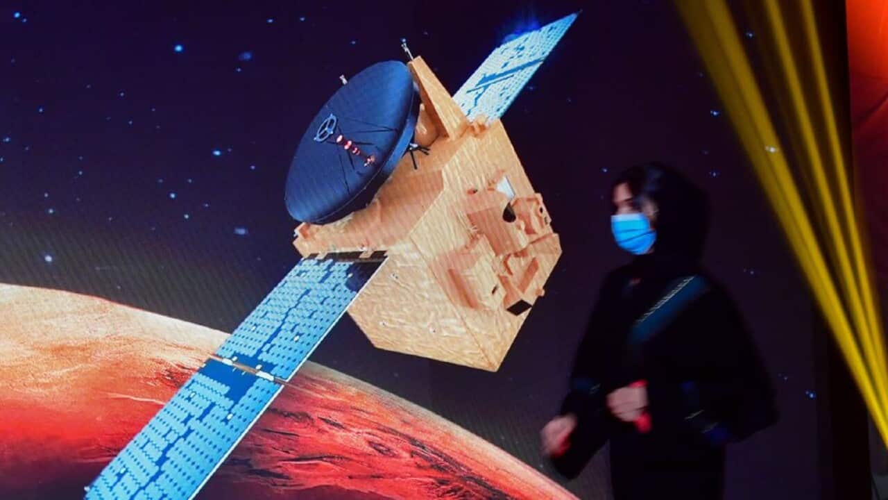 The Hope Mars space probe in July 2020