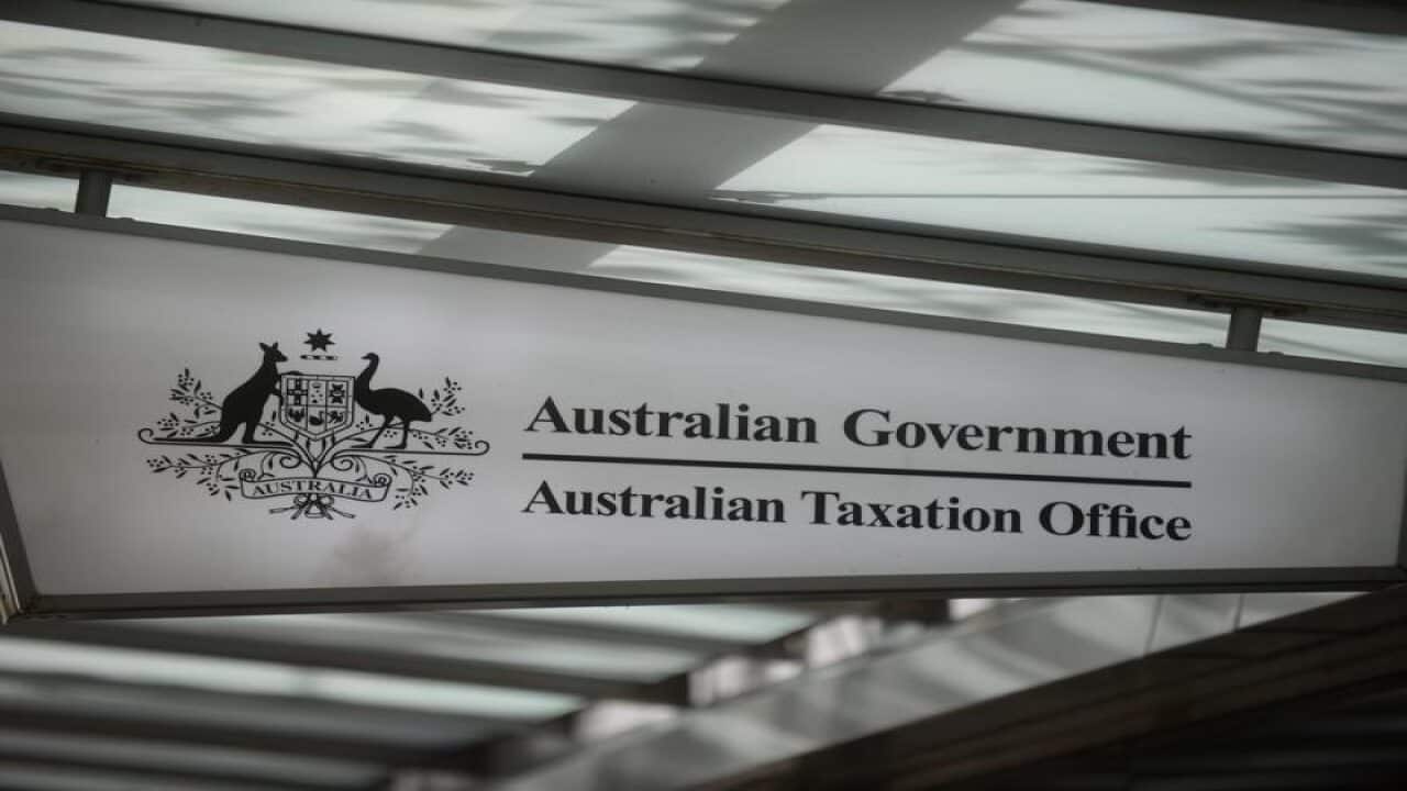 The sign of an Australian Taxation Office shopfront