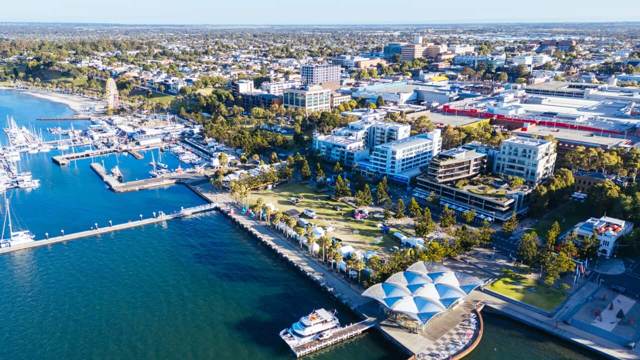 Geelong Waterfront and CBD in Australia