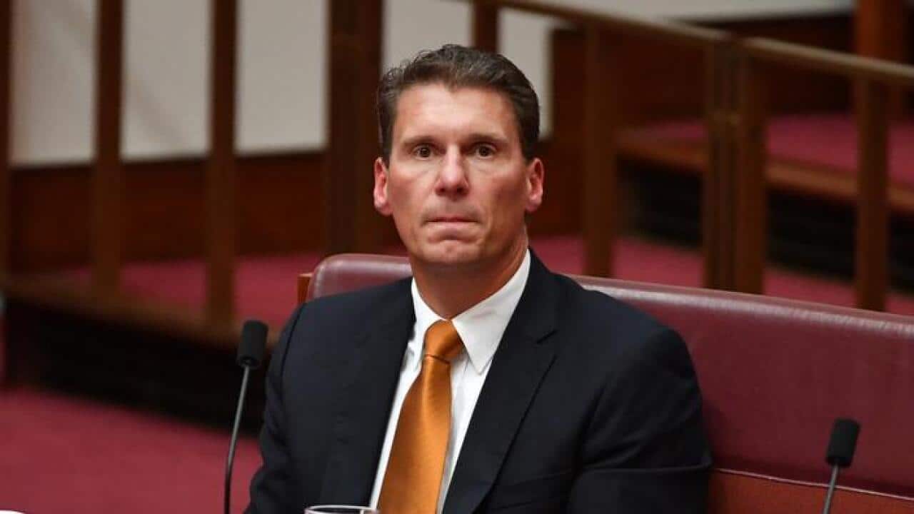 Former Liberal Senator Cory Bernardi during Question Time in Canberra