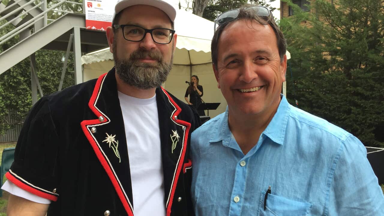 Franz Ziegler mit Swiss Festival MC Reto Hofmann