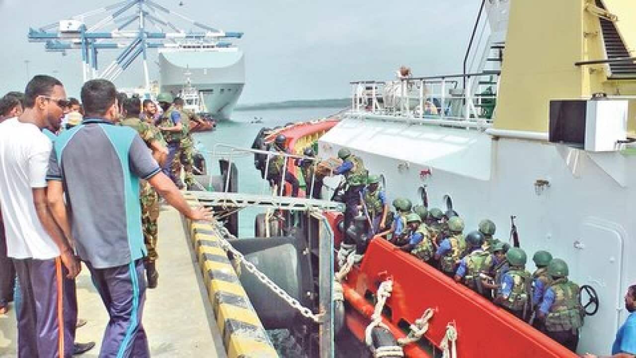 Hambanthota harbour protest - Sri Lanka