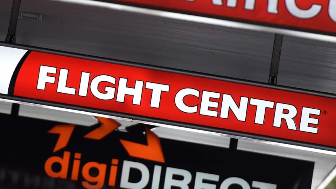 A Flight Centre sign