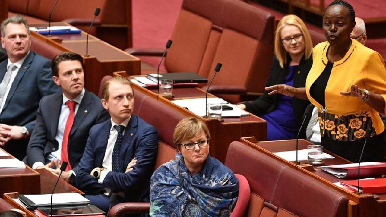 Seneta wa chama cha Liberal, kutoka Kusini Australia, Lucy Gichuhi akizungumza ndani ya seneti