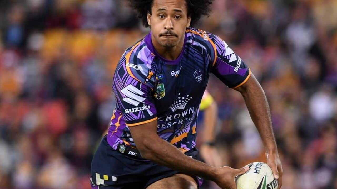 A file image of Melbourne back-rower Felise Kaufusi in action.