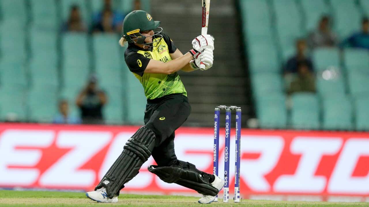 Australia's Meg Lanning during the Women's T20 World Cup cricket semifinal match between South Africa and Australia
