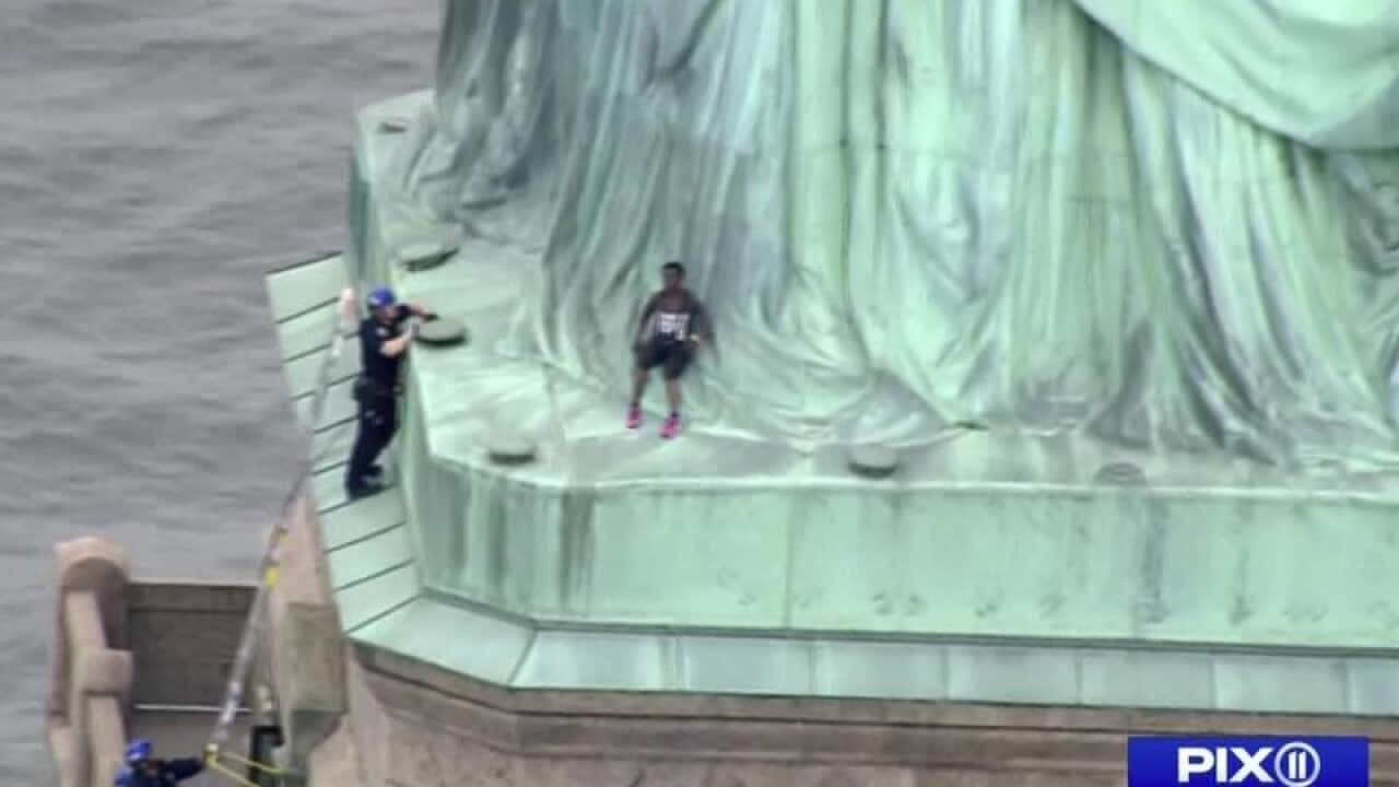 Statue of Liberty climber