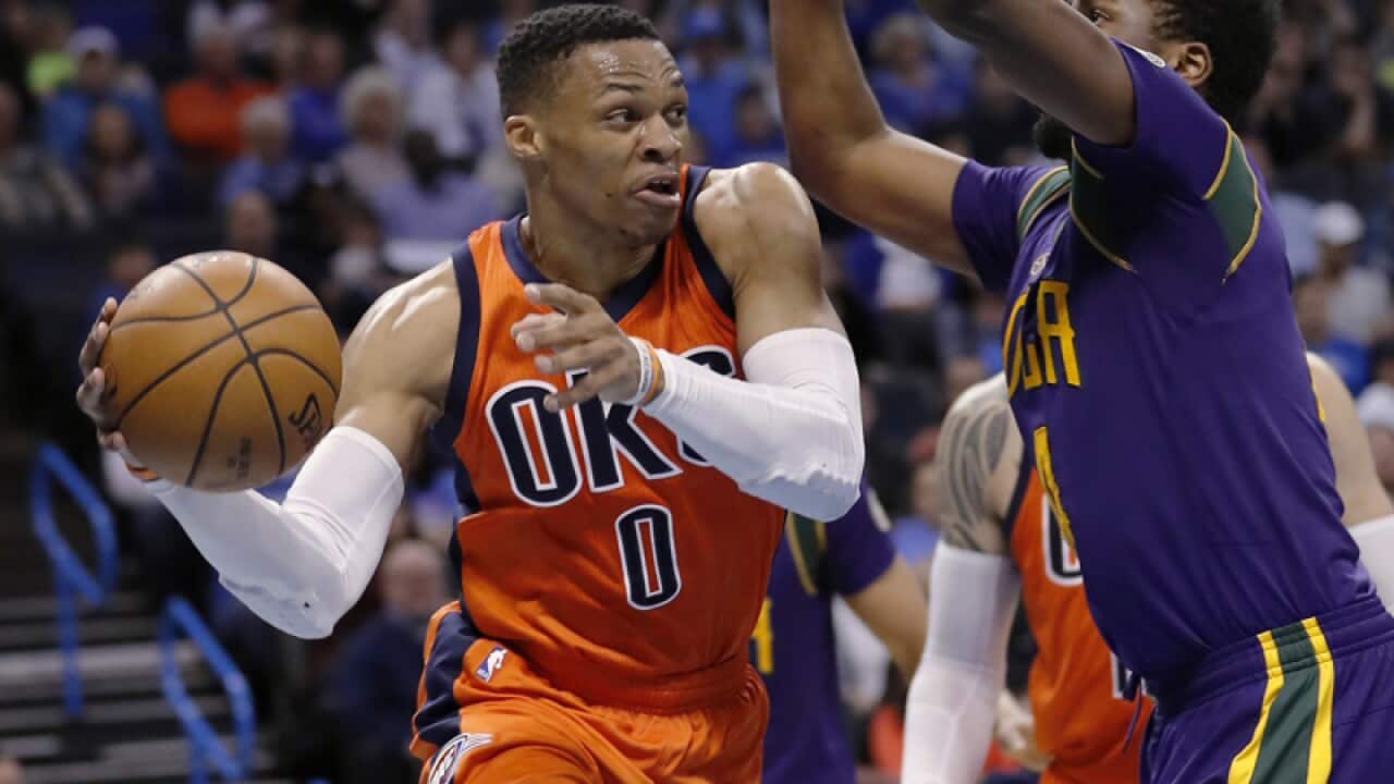 Oklahoma City Thunder guard Russell Westbrook