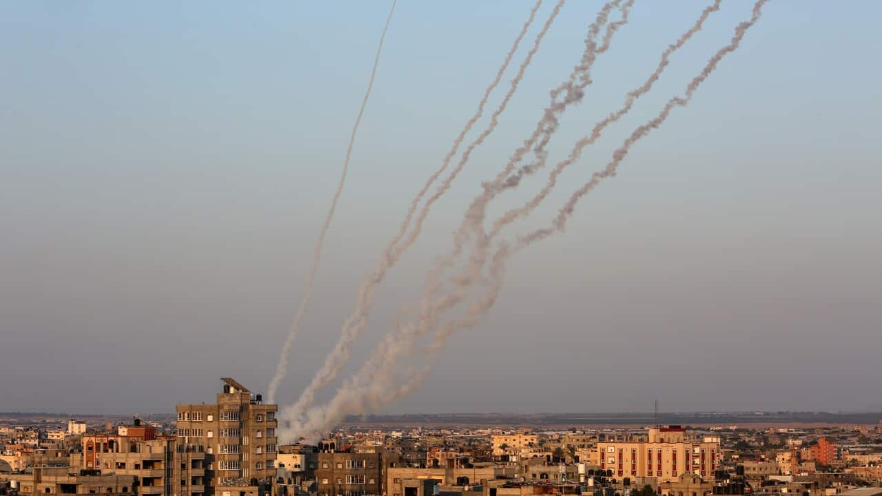 Rockets fired from Gaza in response to Israeli airstrikes