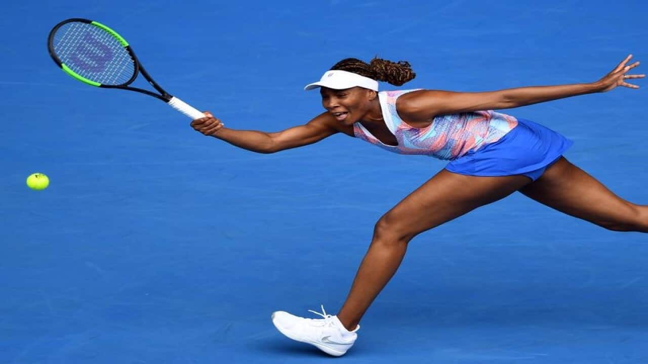 Venus Williams of the United States in action