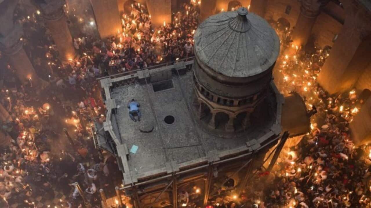 Church of the Holy Sepulchre, in the Christian Quarter of the Old City of Jerusalem