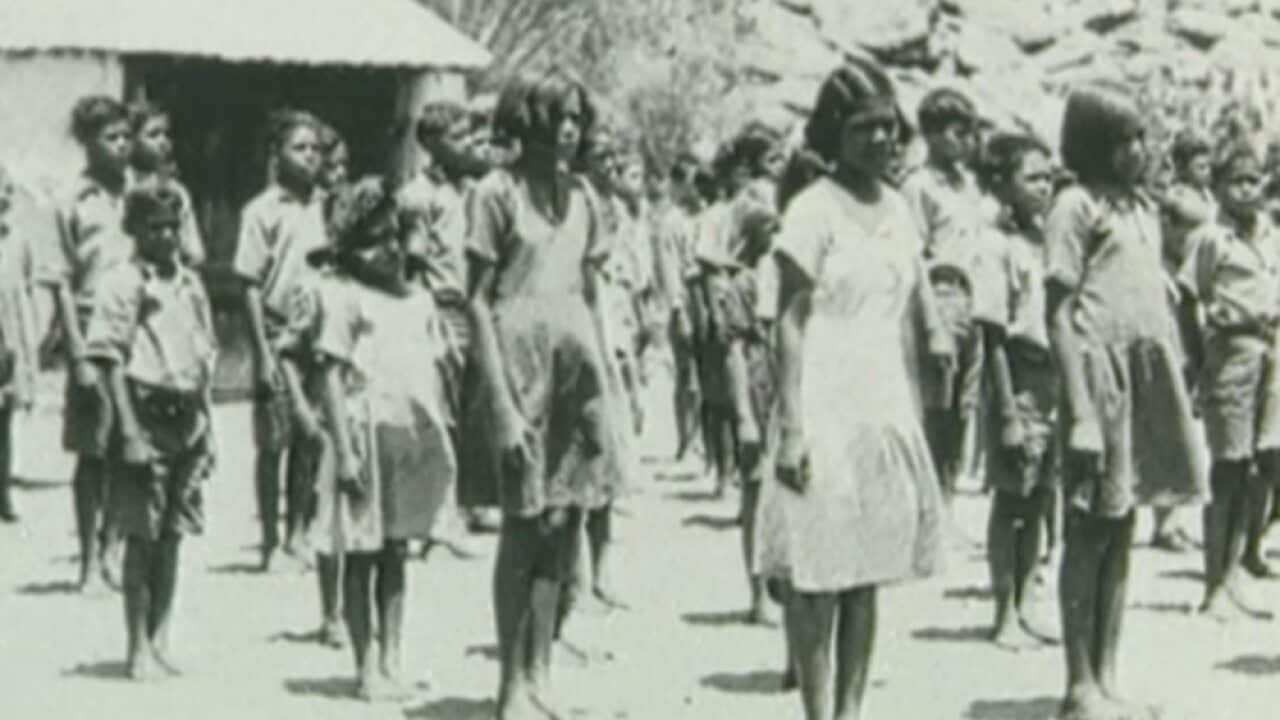 File photo of members of the Stolen Generations