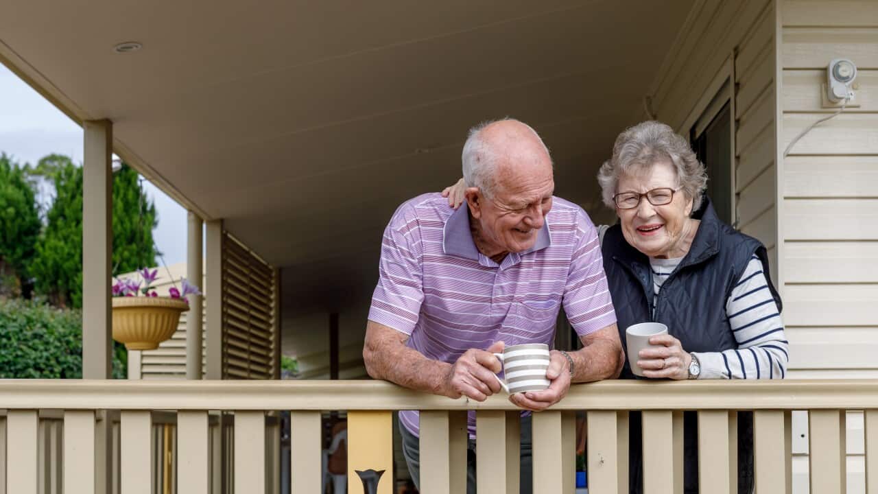 Australian Senior Citizen Couple Living Independently At Own Home