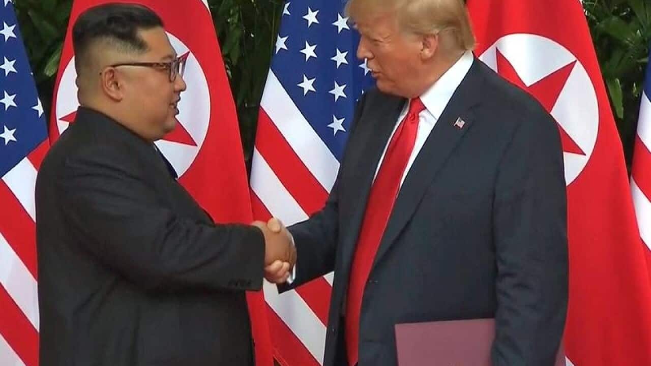 US President Donald Trump with North Korean leader Kim Jong-un