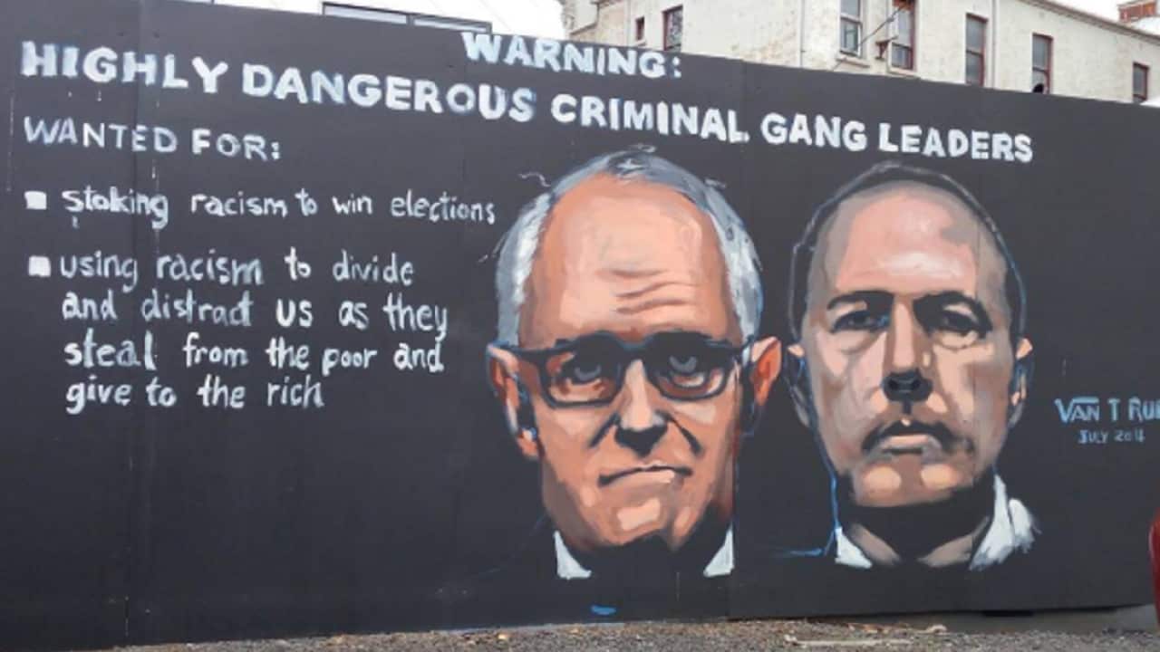 A photo of the Kensington mural.