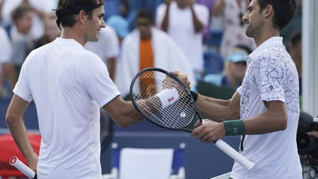 Roger Federer and Novak Djokovic