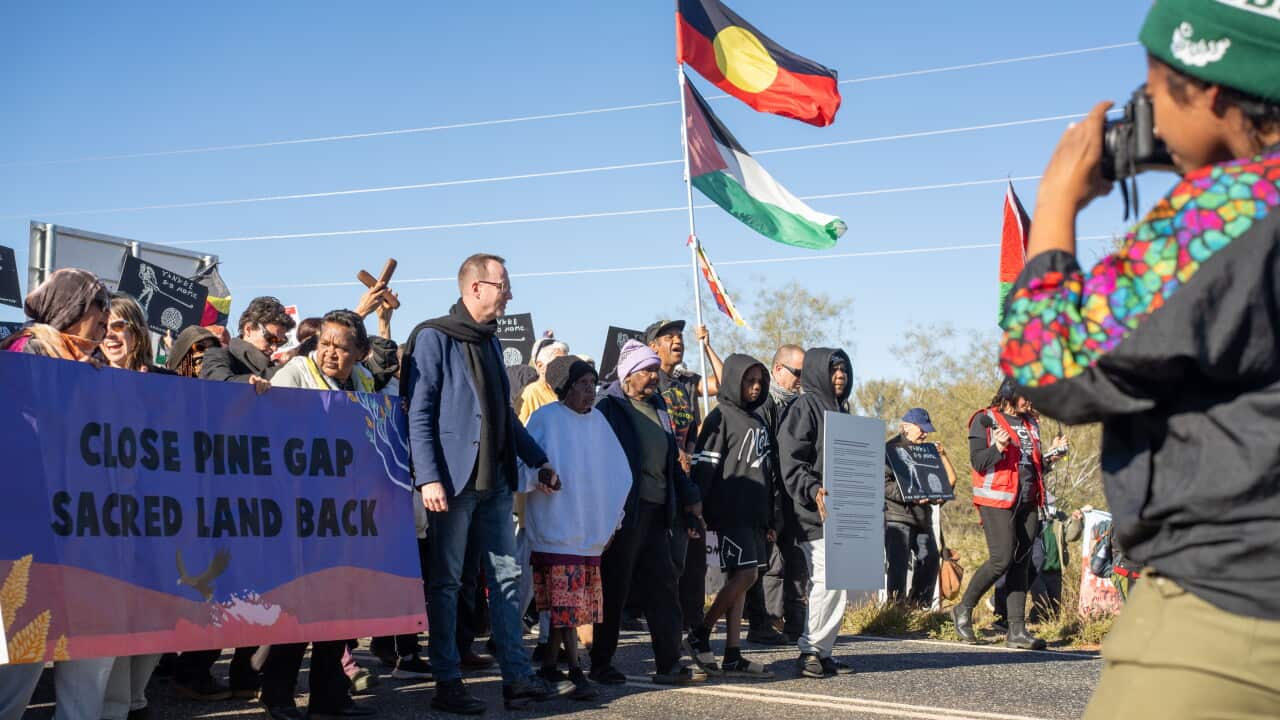 CLOSE PINE GAP PROTEST ALICE SPRINGS