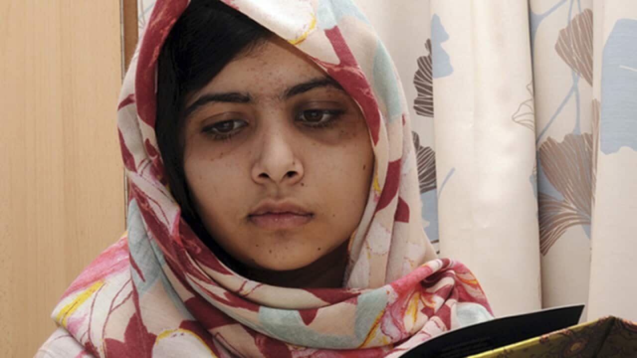 Malala beams in reunion with friend
