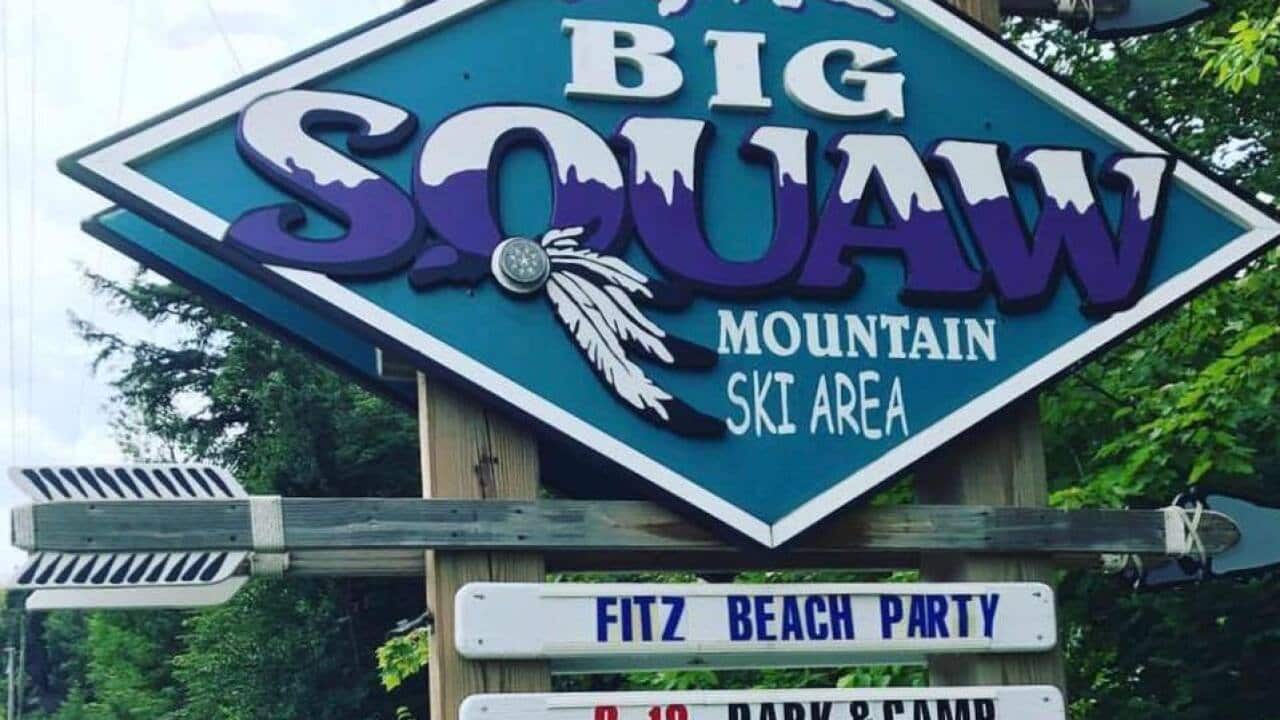 Big Squaw Mountain Ski Areas sign