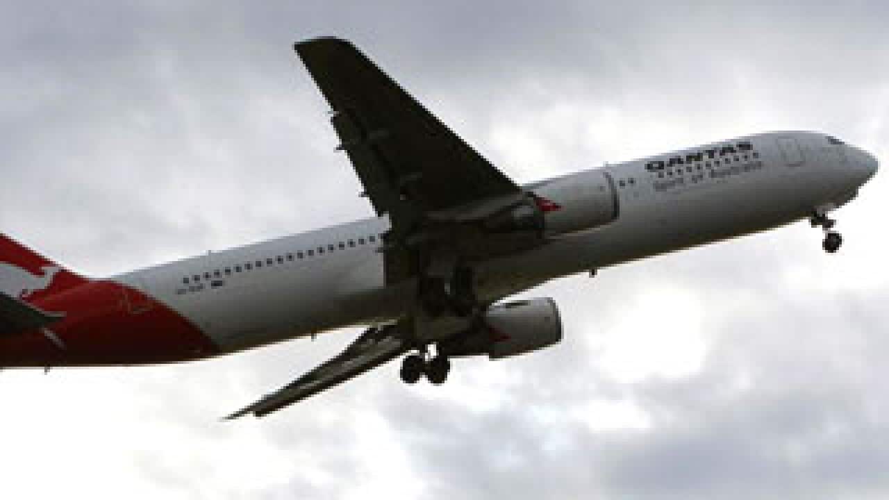 Qantas jet.